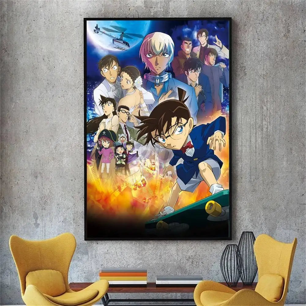 Japanese Detective Conan Poster No Framed Poster Kraft Club Bar Paper Vintage Poster Wall Art Painting Bedroom Study Stickers