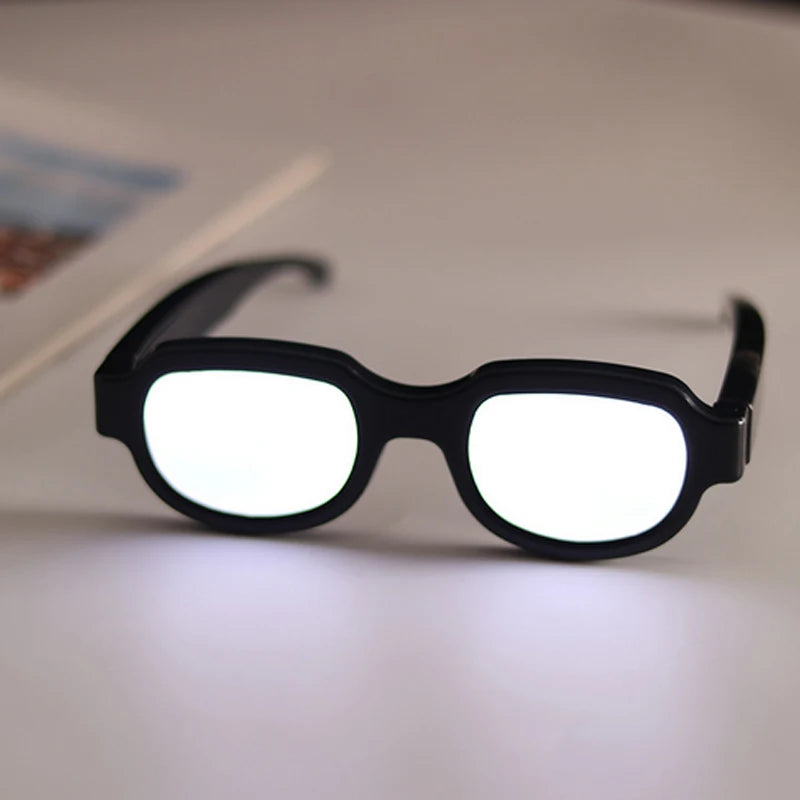 LED Conan Science Fiction Glasses Concert NightClub Cosplay Conan Props Cool LED Visor Glasses Glowing Round Frame Glasses