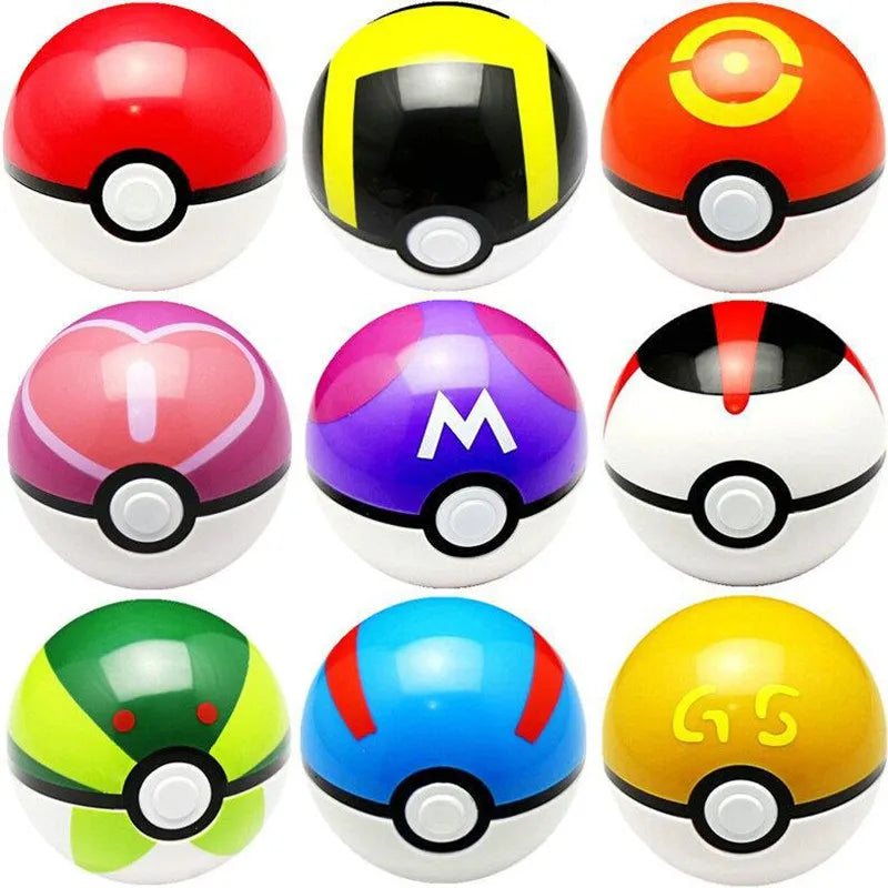 High quality Multicolor 7CM Pet Elf Ball Pokemon Pokeball with 2-3cm figures Toys Can Dream Bedroom furnishings For Kids