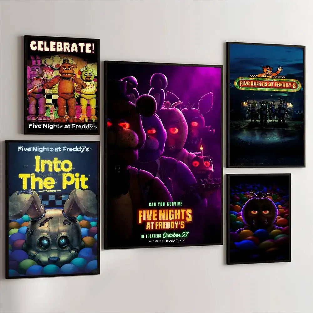 Fnaf Five Nights At Freddy's M DIY Sticky Poster Fancy Wall Sticker For Living Room Bar Decoration Wall Decor