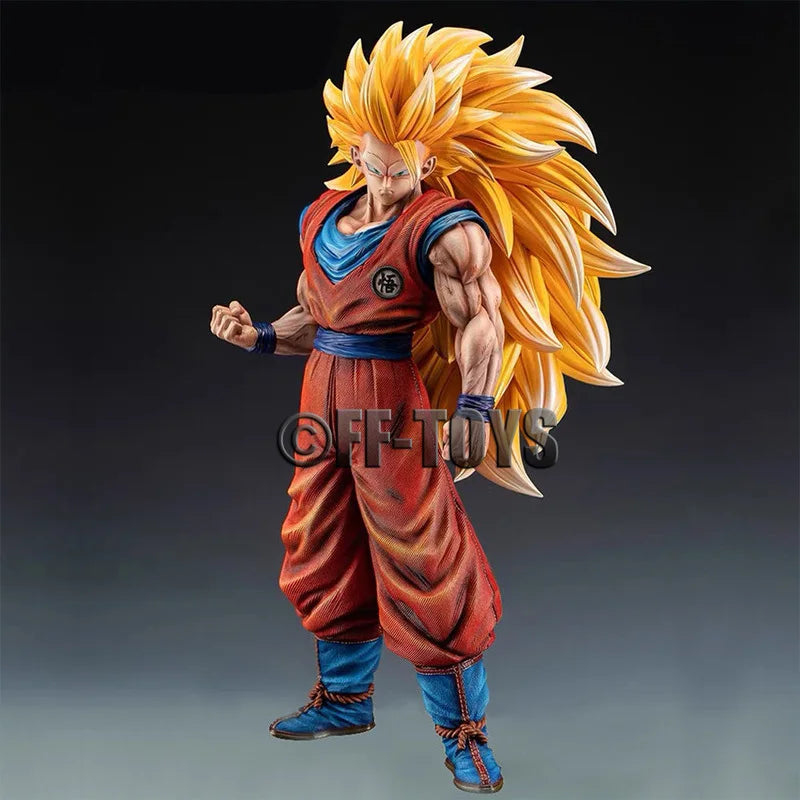 Dragon Ball Z Son Goku SSJ3 Figure Super Saiyan 3 Goku Action Figures 30CM PVC Statue Collection Model Toys for Children Gifts