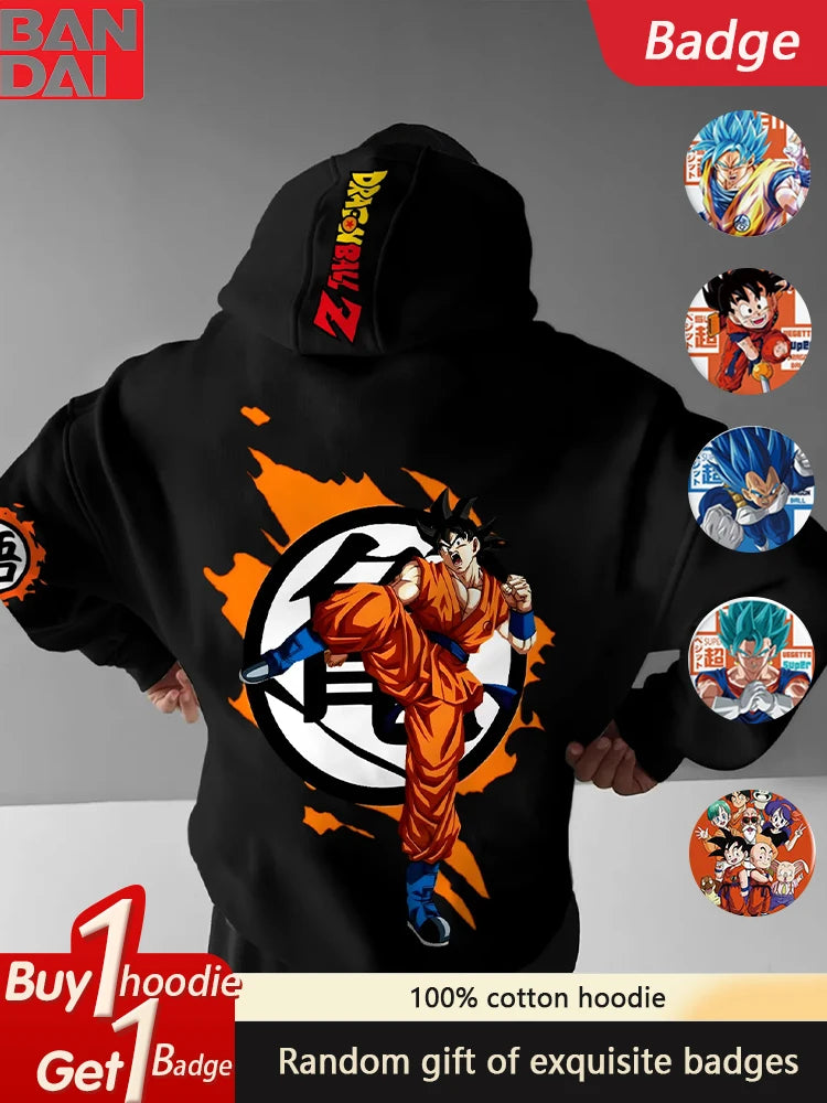 The Latest Dragon Ball Animation Peripheral Versatile Sweater Autumn and Winter Men's and Women's Loose Hooded Sweater