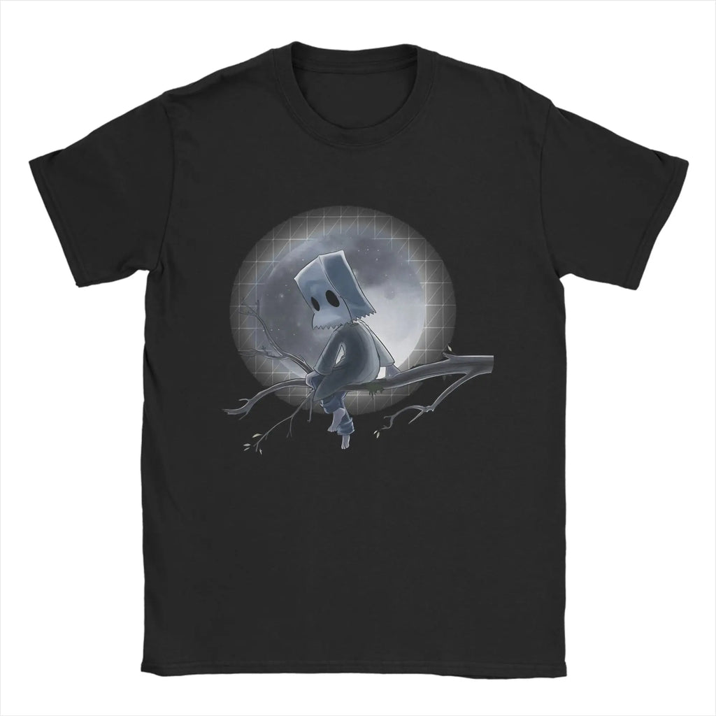 Mono Under the Moon Little Nightmares  T-Shirts Men Women 100% Cotton Tees Crew Neck Short Sleeve T Shirts Plus Size Tops