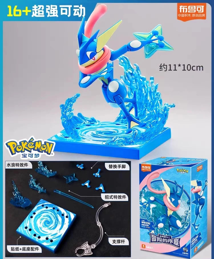 Original Blokees Pokemon Charizard Greninja Meowscarada Ceruledge Pikachu Blind Box Building Blocks Action Figure Anime Doll Toy