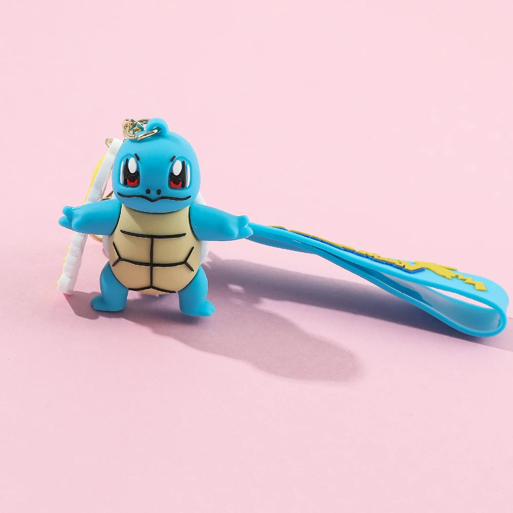 Pokémon Keychain Set - Cute Pikachu & Friends Q Version Keyring, Anime Backpack Charm, Kawaii Gift for Fans & Couples (Birthday