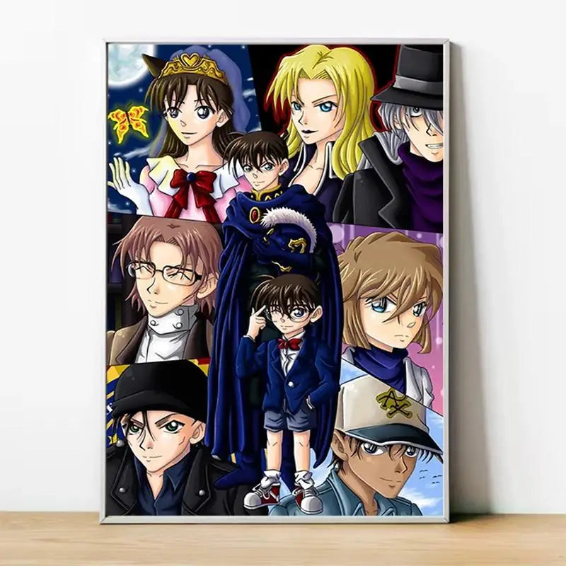 Detective Conan Canvas Poster  Anime Wall Art Decor for Home Room Interior Painting Accessory