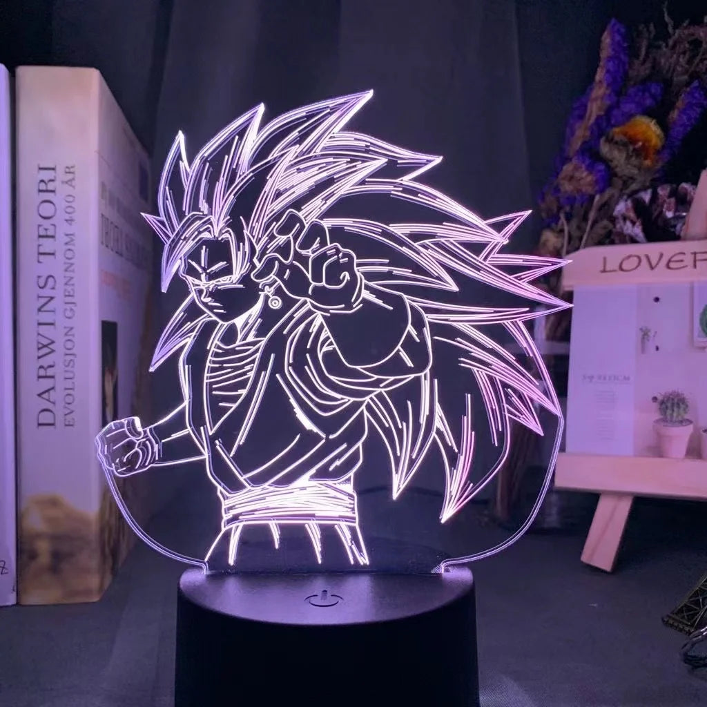 Anime Dragon Ball Lamp Led Acrylic Stand Super Saiyan Goku Figure For  Child Bedroom Decor Nightlight Cool Kids Birthday Gift