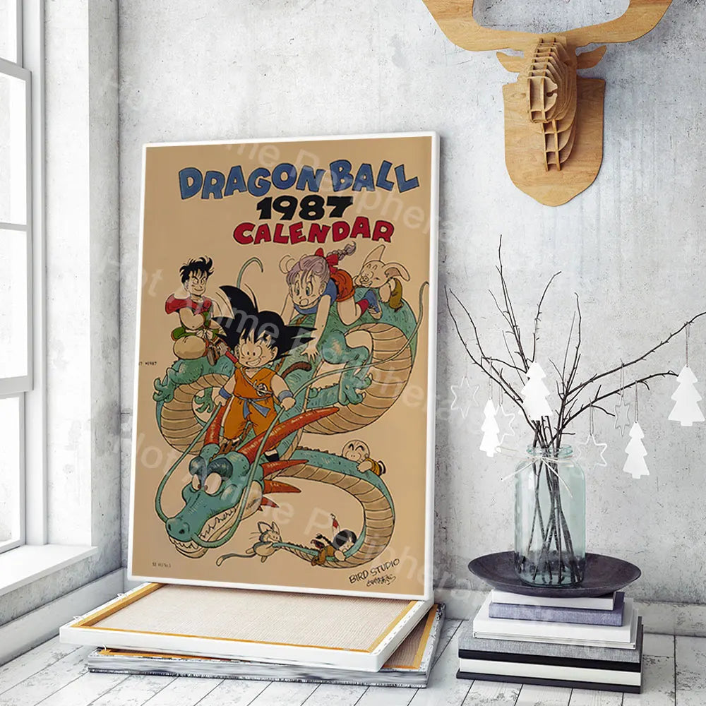 Vintage Posters Dragon Ball Peripheral Anime figures Vegeta Goku Picture Art Canvas Painting for Kids Bedroom Mural Decor Gifts