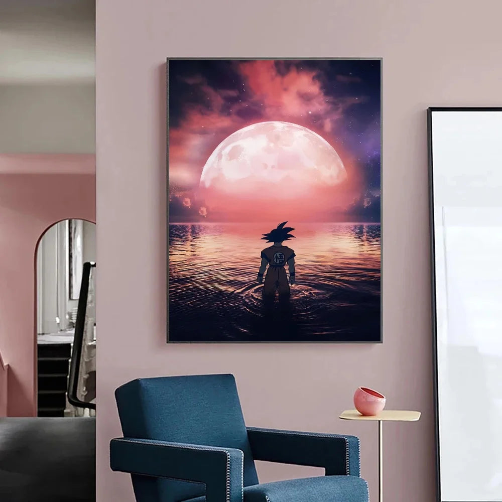 Japanese Anime Canvas Painting Dragon Ball vintage Goku Poster Prints Mural Pictures Wall Art Living Room anime Home Decor Gifts
