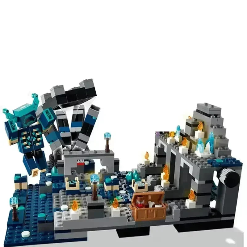 compatible Minecraft minifigures Track Mine Crawling Cave mini figures building block toys with children's gifts