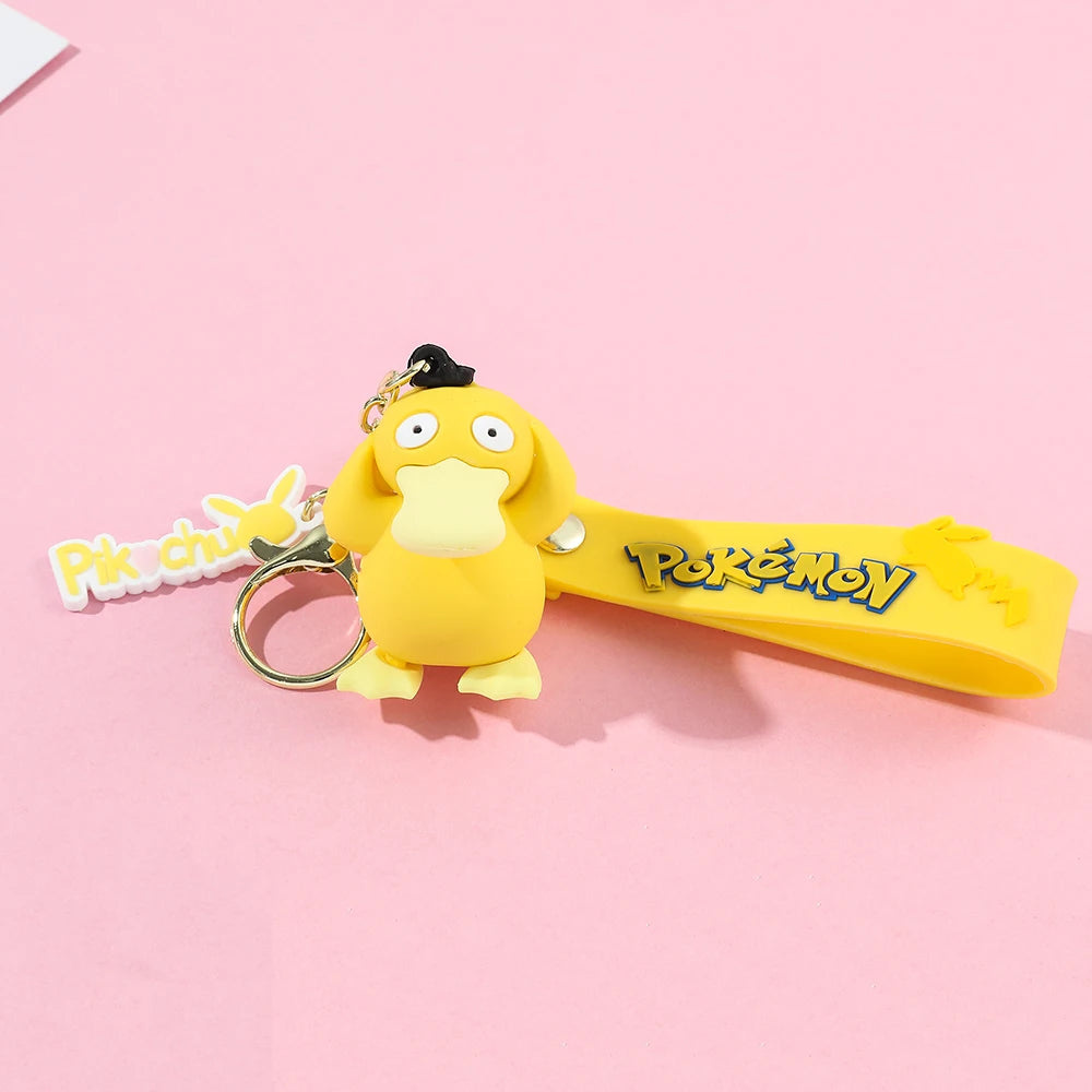 Pokémon Keychain Set - Cute Pikachu & Friends Q Version Keyring, Anime Backpack Charm, Kawaii Gift for Fans & Couples (Birthday