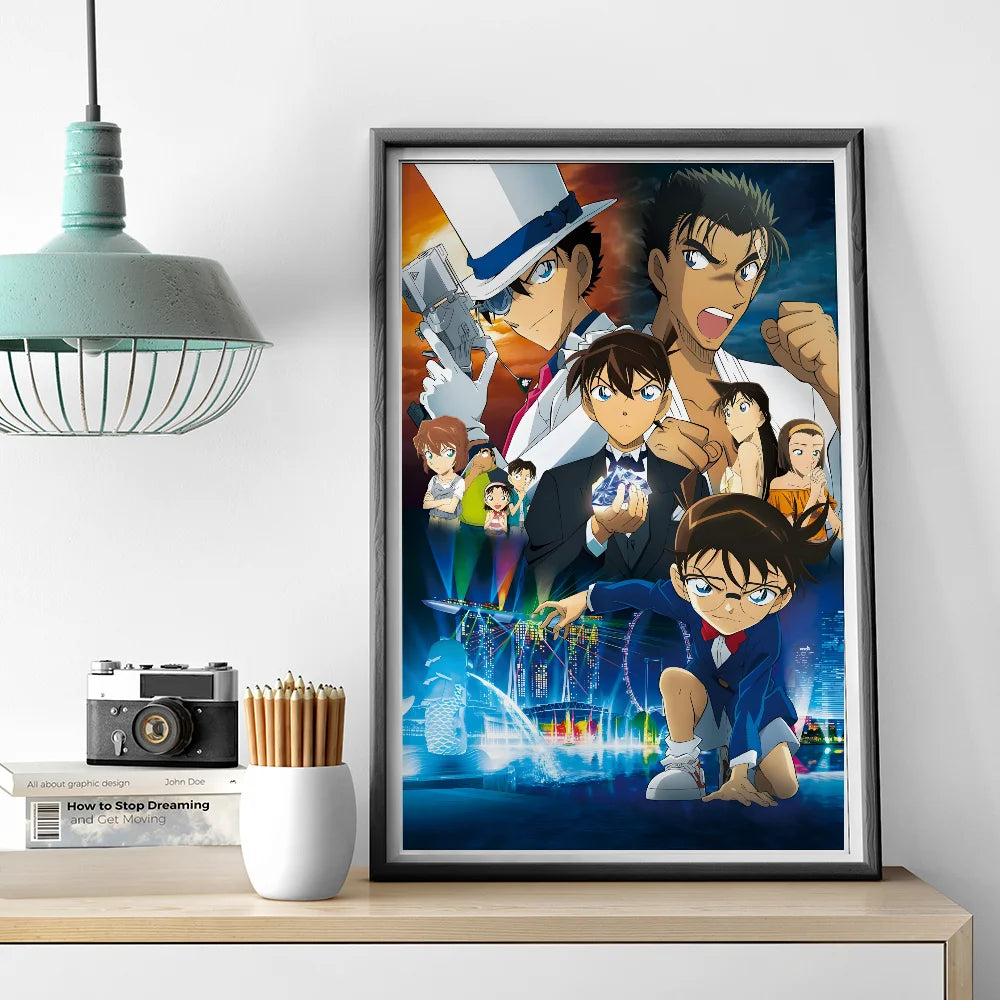 1PC Detective C-Conan Poster Self-adhesive Art Waterproof Paper Sticker Coffee House Bar Room Wall Decor