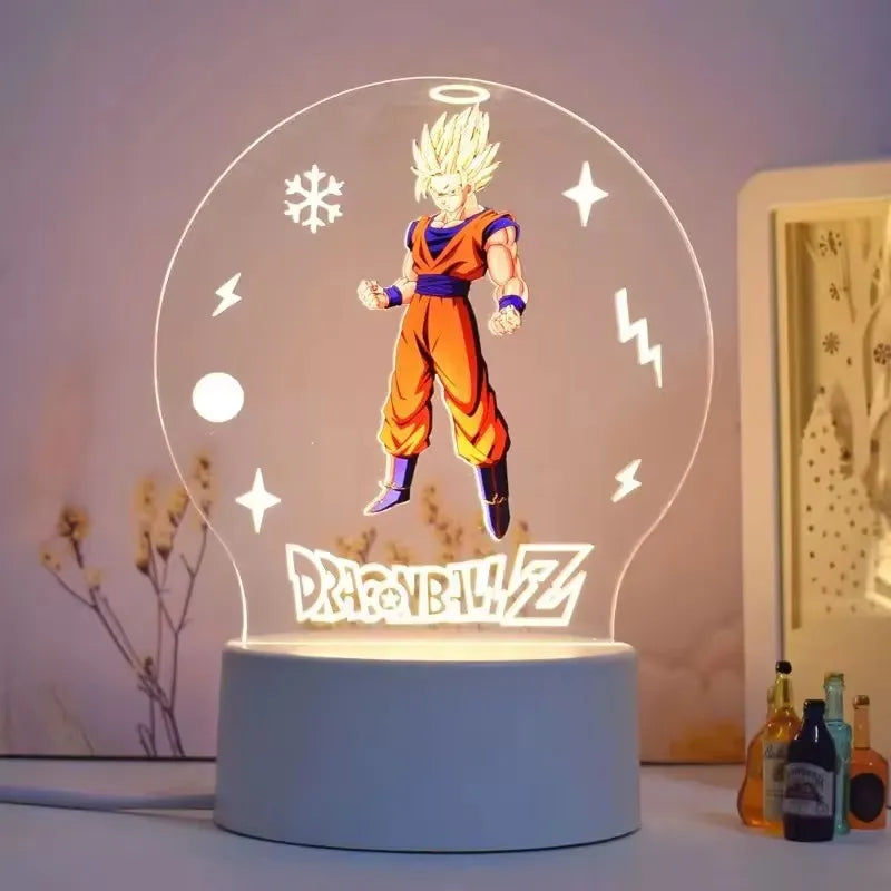 2024 Dragon Ball night light animation peripheral figures 3D ornaments Goku cartoon stand table lamp men women birthday gifts