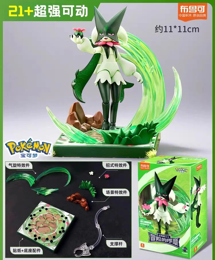 Original Blokees Pokemon Charizard Greninja Meowscarada Ceruledge Pikachu Blind Box Building Blocks Action Figure Anime Doll Toy