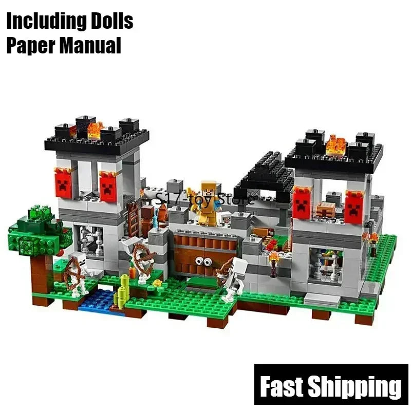 World The Creeper Mine Deep Dark Battle Building Blocks Bricks Toy