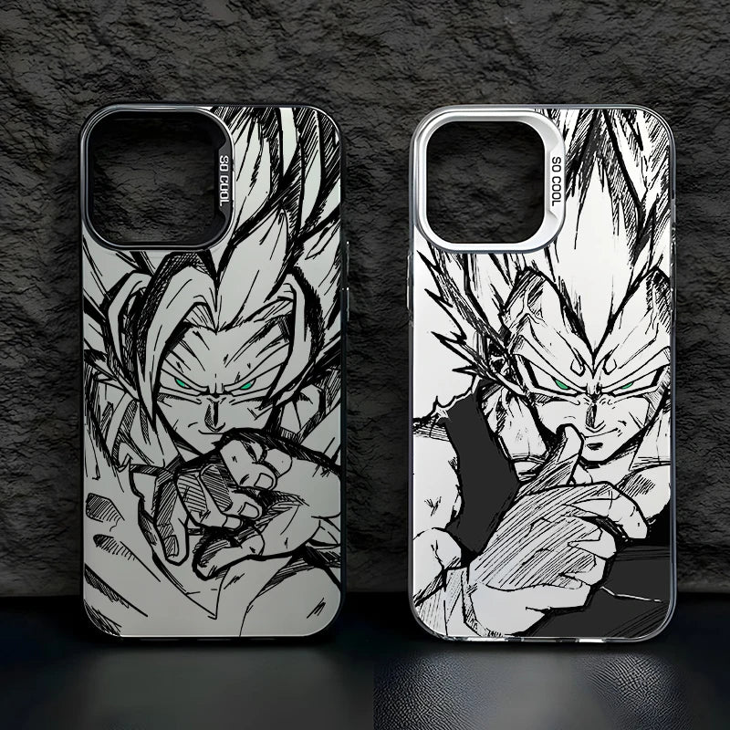 Comics Saiyan Phone Case For D-Dragons Balls iPhone 16 15 14 13 12 11 mini Pro Max X XR XSMAX 8 7 Plus Anti Fall Matte Cover