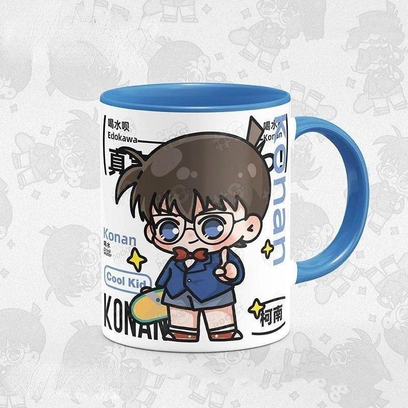 Detective Conan kawaii anime peripheral creative Conan Phantom Thief Kidd ceramic cup cute Japanese coffee mug gift wholesale
