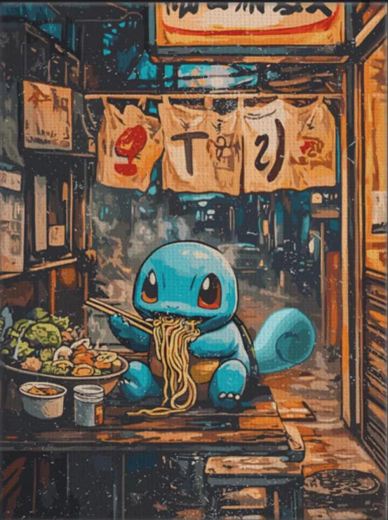 P-Pokemon Japanese Anime Canvas Painting Kawaii Elf Pets HD Poster Retro Bar Noodle Room Living Room Home Mural Decor Kids Gifts