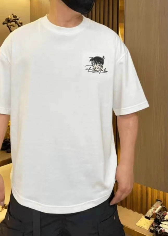 Detective Conan Case Closed Cotton Men's and Women's Short Sleeve Conan Edogawa Shinichi Kudo Summer Boys and Girls T-Shirt