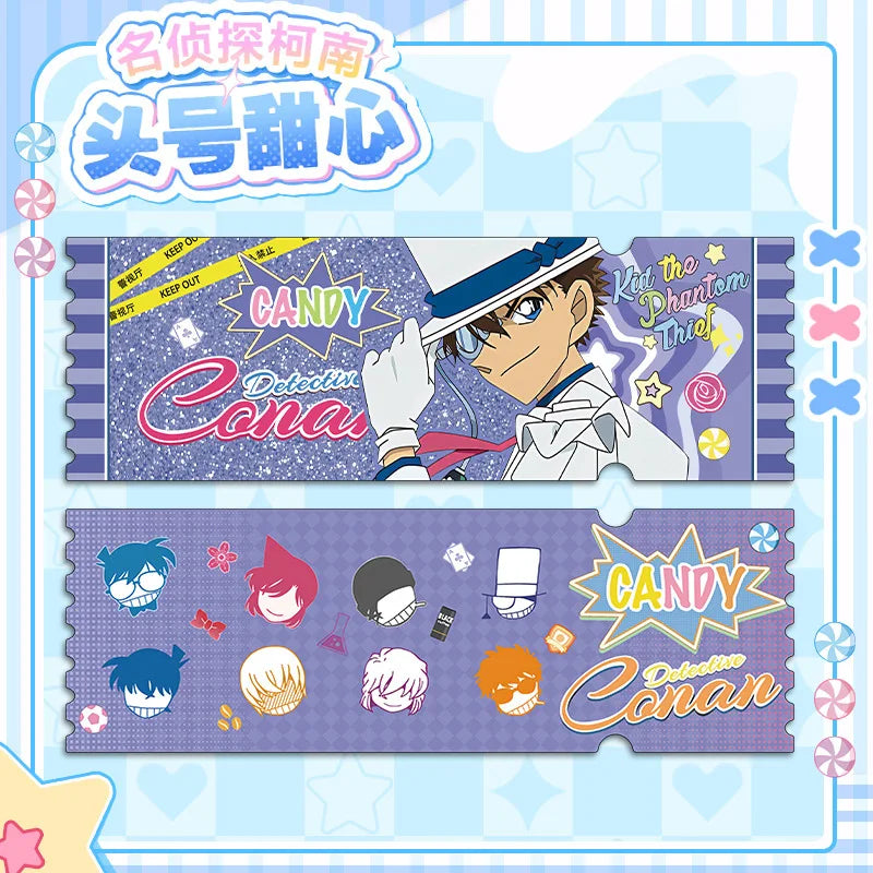 Detective Conan Sweetheart Series Liquid Sand Ticket Stamps Fine Glitter Oil Diy Flow Card Brick Anime Craft Supplies