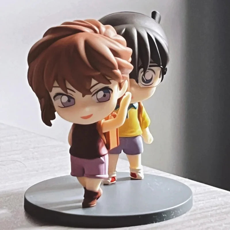 Original Detective Conan: Shinichi Kudo Ran Mouri Gsas Q-Set Conan Edogawa  Ai Haibara Chibi-Style Action Figure Anime Model Toy