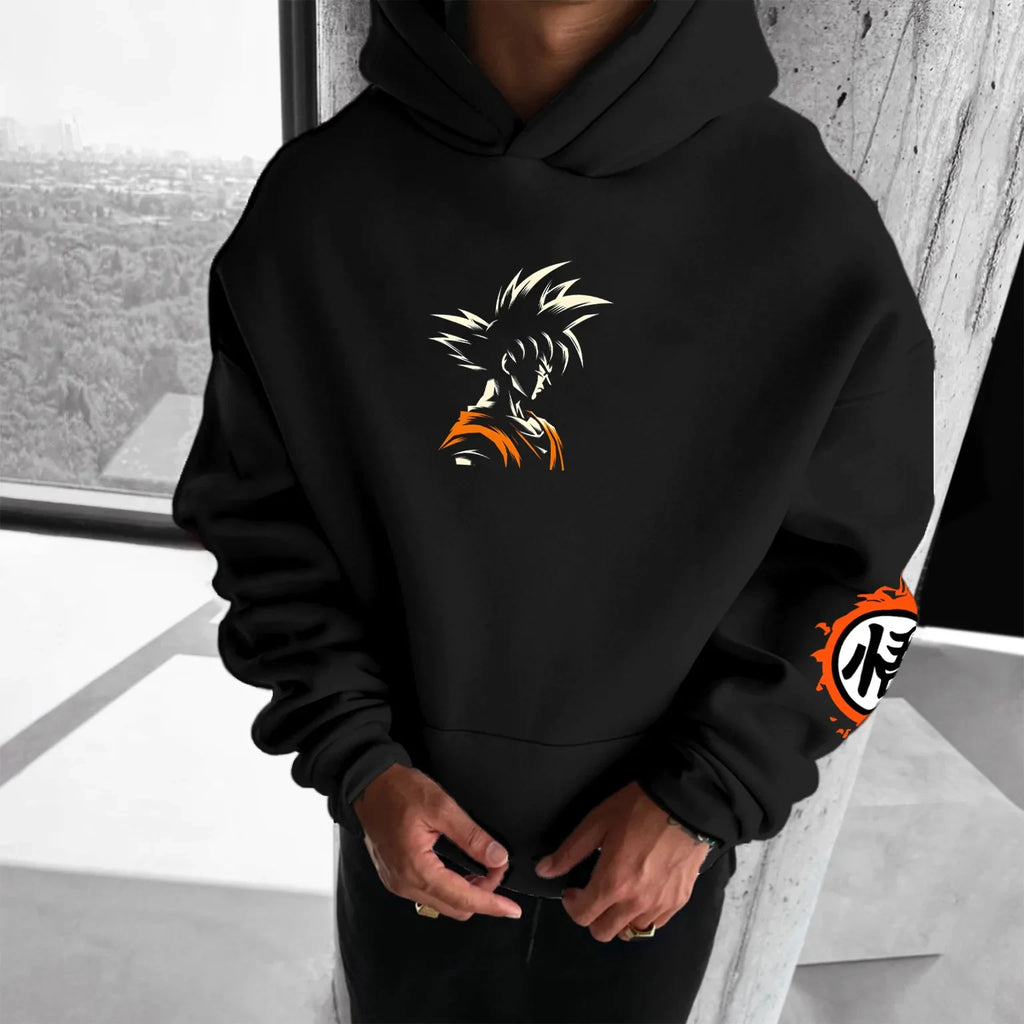 The Latest Dragon Ball Animation Peripheral Versatile Sweater Autumn and Winter Men's and Women's Loose Hooded Sweater