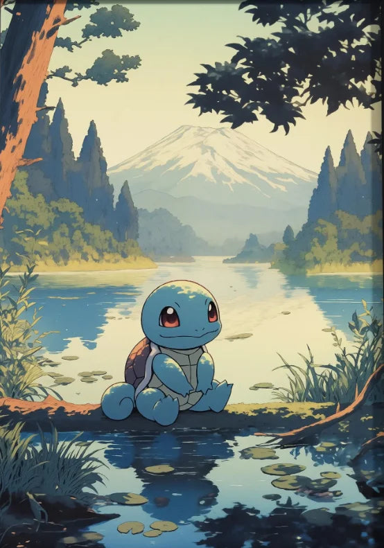 P-Pokemon Japanese Anime Canvas Painting Kawaii Elf Pets HD Poster Retro Bar Noodle Room Living Room Home Mural Decor Kids Gifts