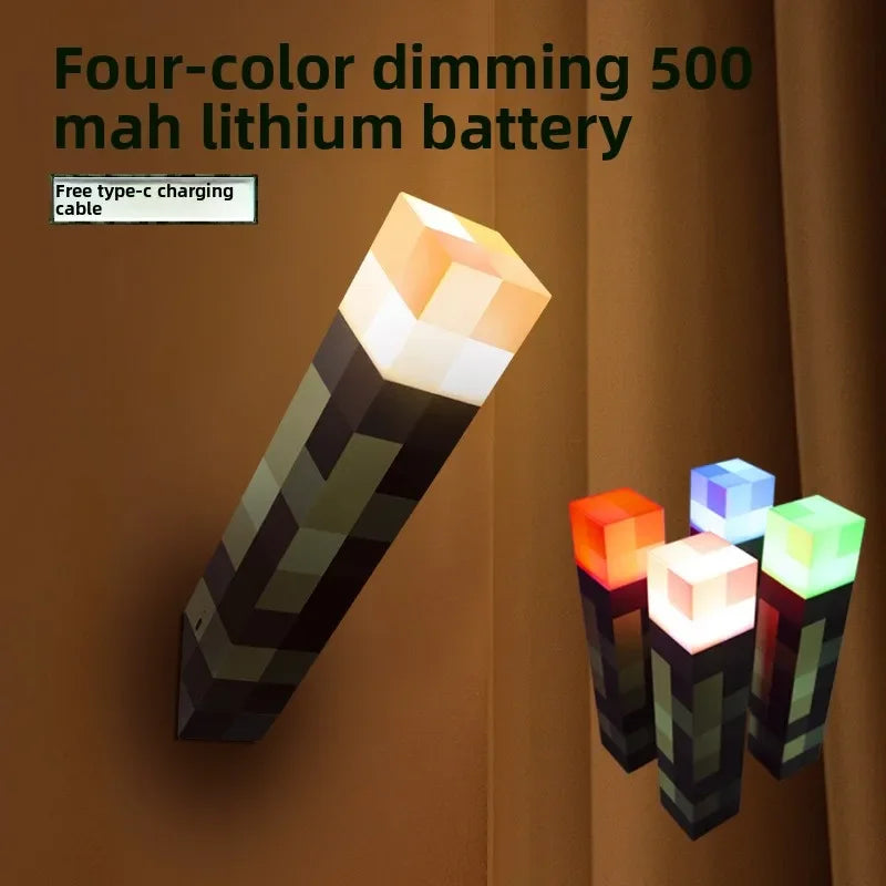 MC Game LEDCreeper Night Lamp Block Creative Button Light Toy Game LED Home Bedroom Desktop Decoration Bedside Lamp Ornaments