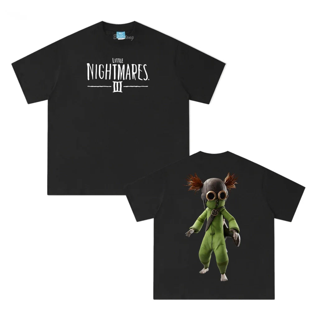 Little Nightmares3  Alone 100%Cotton Game Print High Quality Tee-shirt Summer Anime Print Tshirt Camisetas Manga Short Sleeve