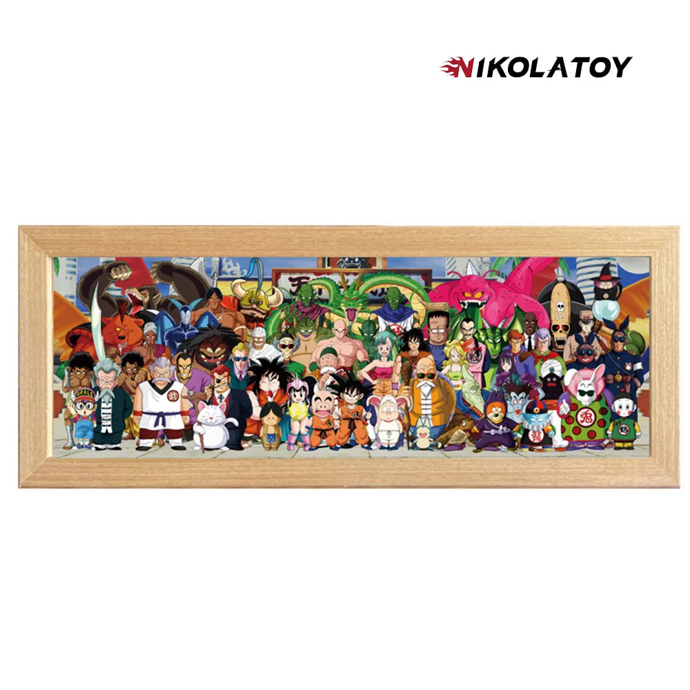 NIKOLATOY Slam Dunk Dragon Ball Conan Kimetsu No Yaiba Naruto Sailor Moon 3D Frame Ornaments