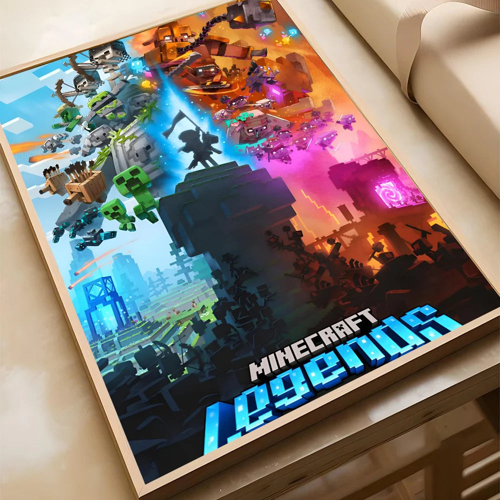 1PC PC Game M-Minecraft Poster Poster Paper Print Home Living Room Bedroom Entrance Bar Cafe Art Painting Decoration