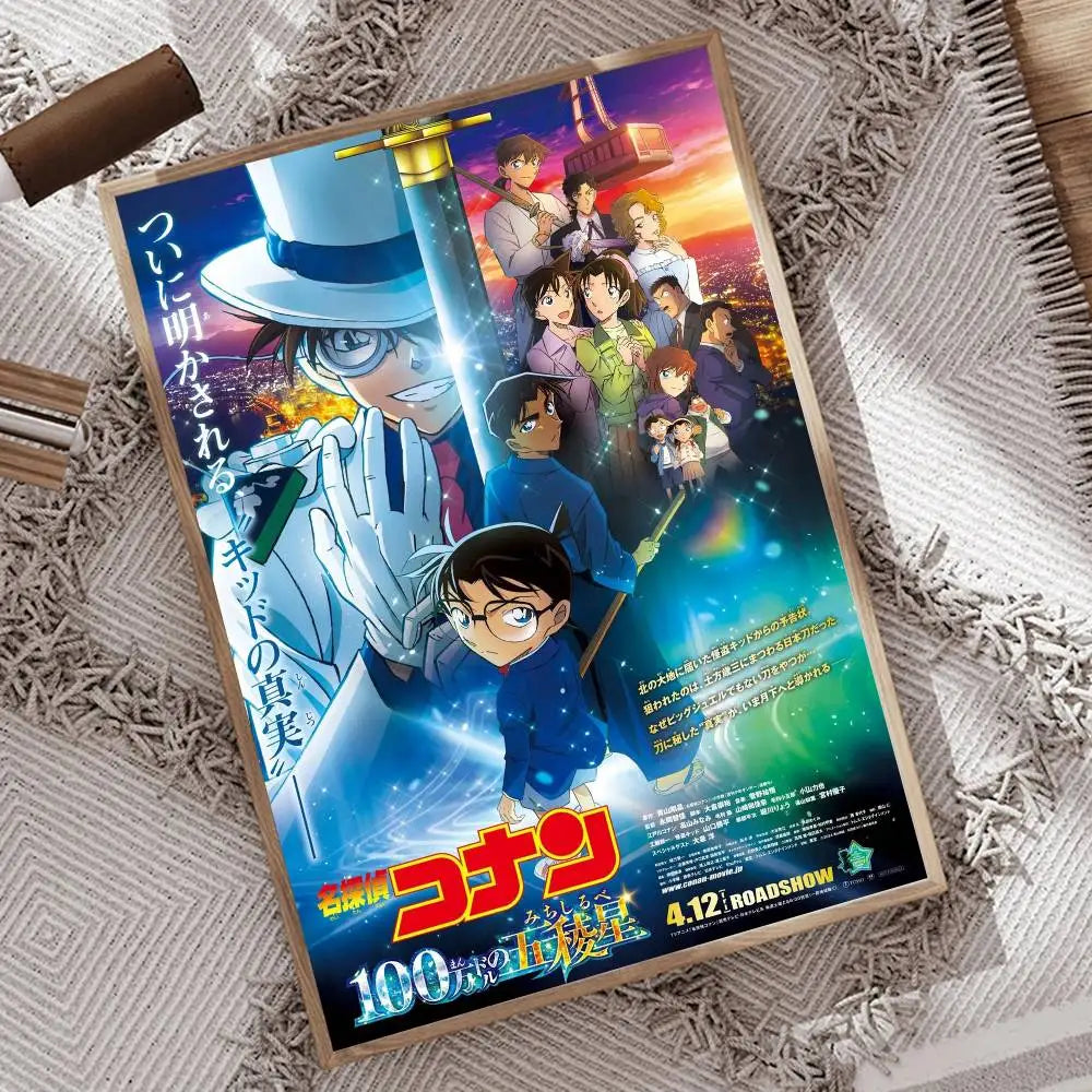 1pc Japanese Detective Conan Anime Movie Poster Print For Bedroom Living Room Home Decor Painting Wall Art HD Picture Mural