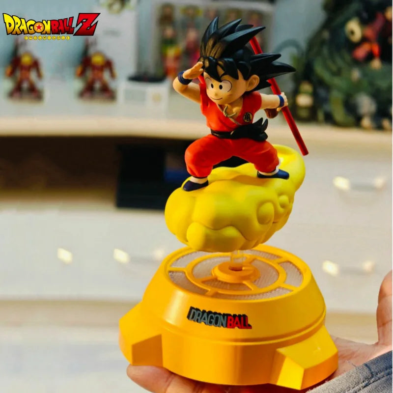 New Original Dragon Ball Anime Figure Goku Figure Rotating Night Light  Room Decoration Surrounding Ornaments Lamp Birthday Gift
