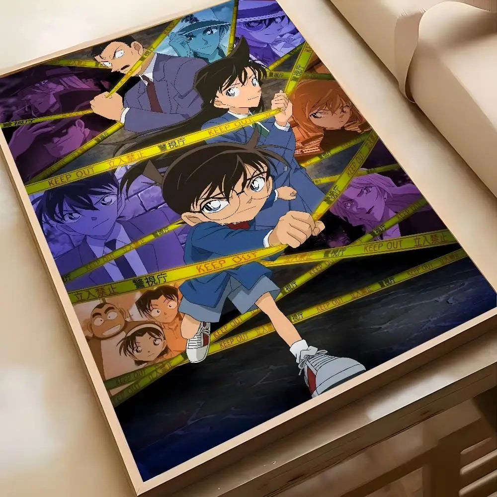 Anime D-Detective C-Conan Poster Self-Adhesive sticker - No Glue Needed Easy Stick and Remove Perfect for Room Decor