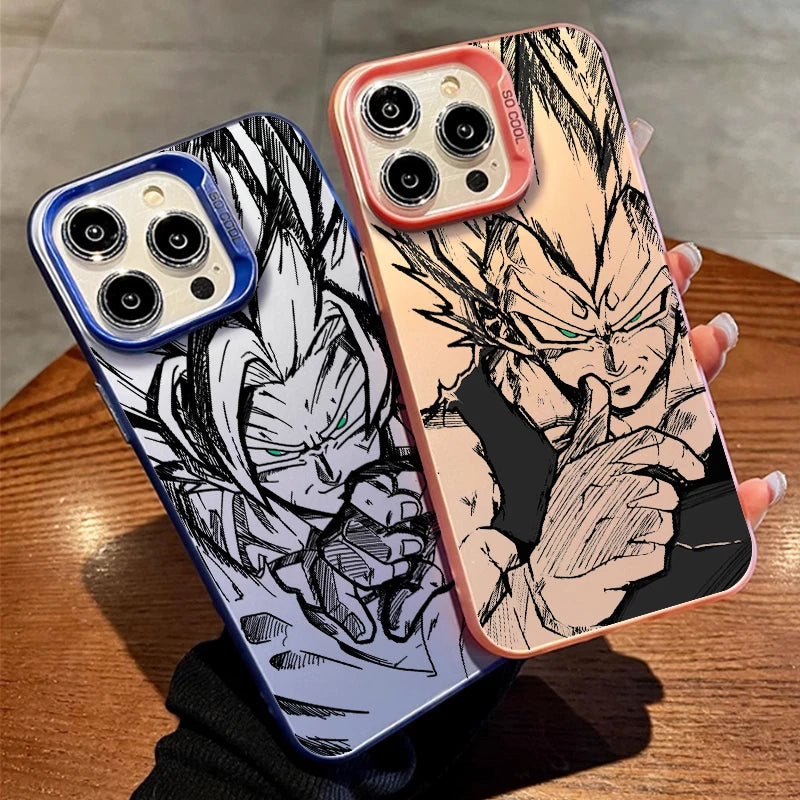 Comics Saiyan Phone Case For D-Dragons Balls iPhone 16 15 14 13 12 11 mini Pro Max X XR XSMAX 8 7 Plus Anti Fall Matte Cover