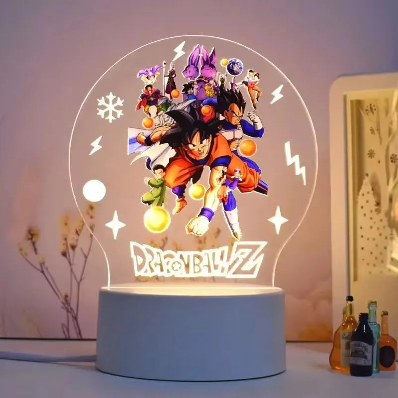 2024 Dragon Ball night light animation peripheral figures 3D ornaments Goku cartoon stand table lamp men women birthday gifts