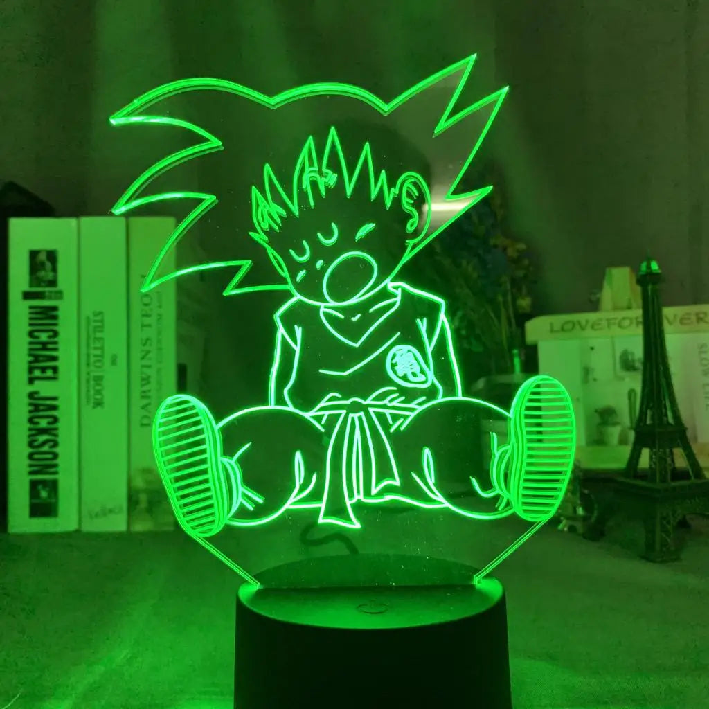 Anime Dragon Ball Lamp Led Acrylic Stand Super Saiyan Goku Figure For  Child Bedroom Decor Nightlight Cool Kids Birthday Gift