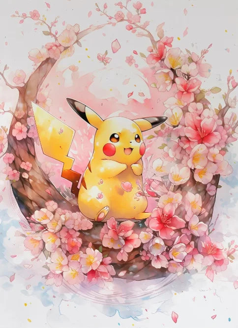 P-Pokemon Japanese Anime Canvas Painting Kawaii Elf Pets HD Poster Retro Bar Noodle Room Living Room Home Mural Decor Kids Gifts