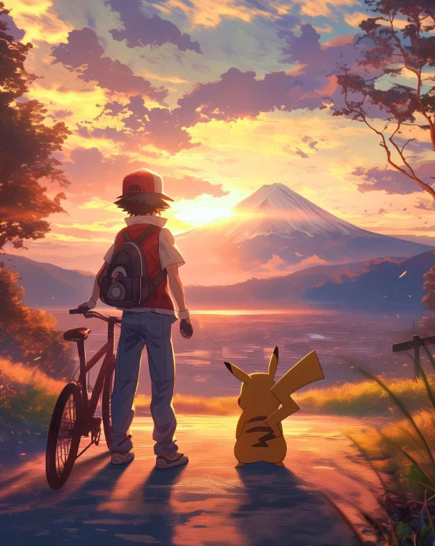 P-Pokemon Japanese Anime Canvas Painting Kawaii Elf Pets HD Poster Retro Bar Noodle Room Living Room Home Mural Decor Kids Gifts