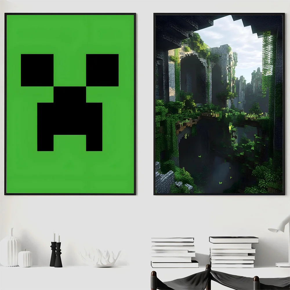 1PC PC Game M-Minecraft Poster Poster Paper Print Home Living Room Bedroom Entrance Bar Cafe Art Painting Decoration