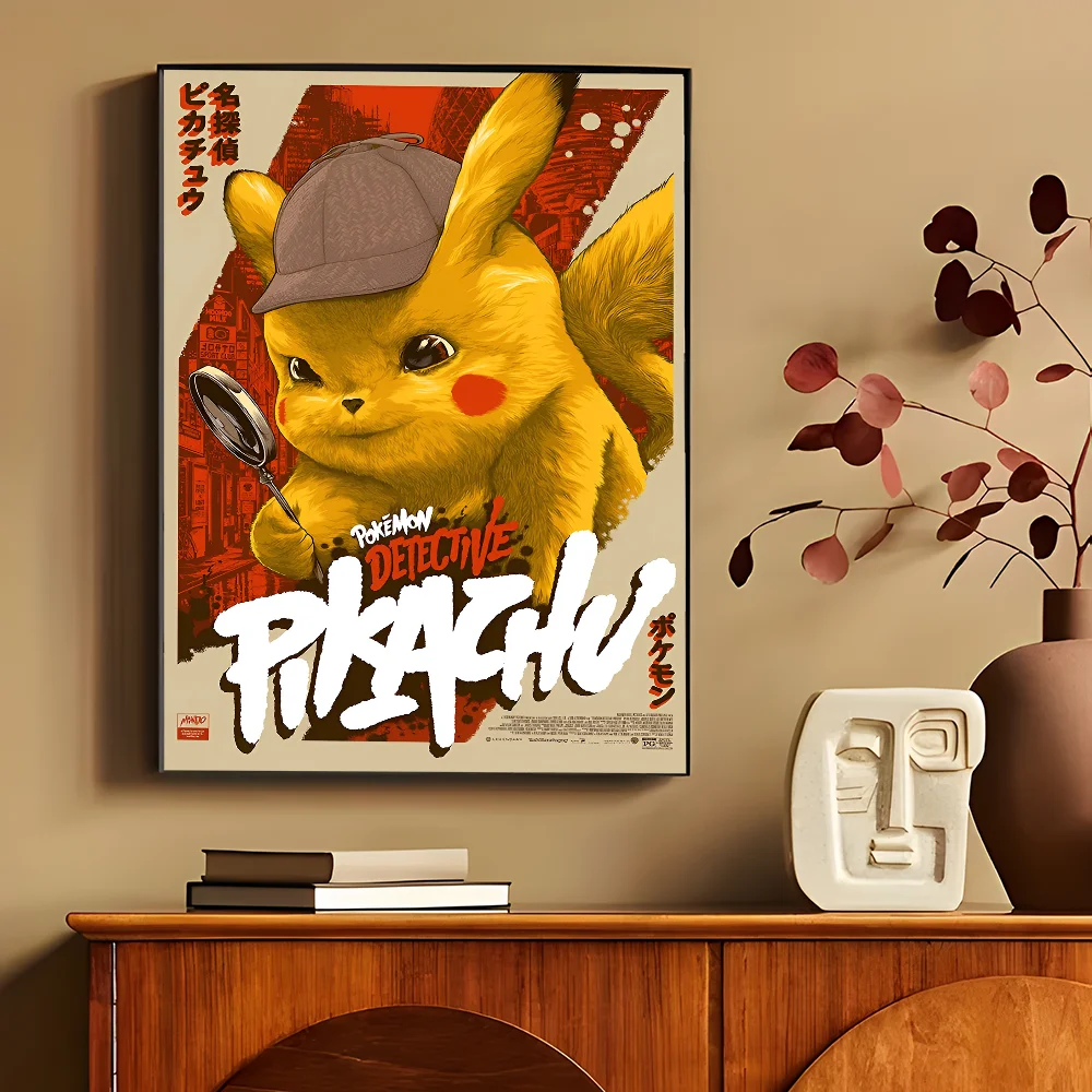 Anime P-Pokemon Anime Posters Sticky HD Quality Wall Art Retro Posters for Home Kawaii Room Decor