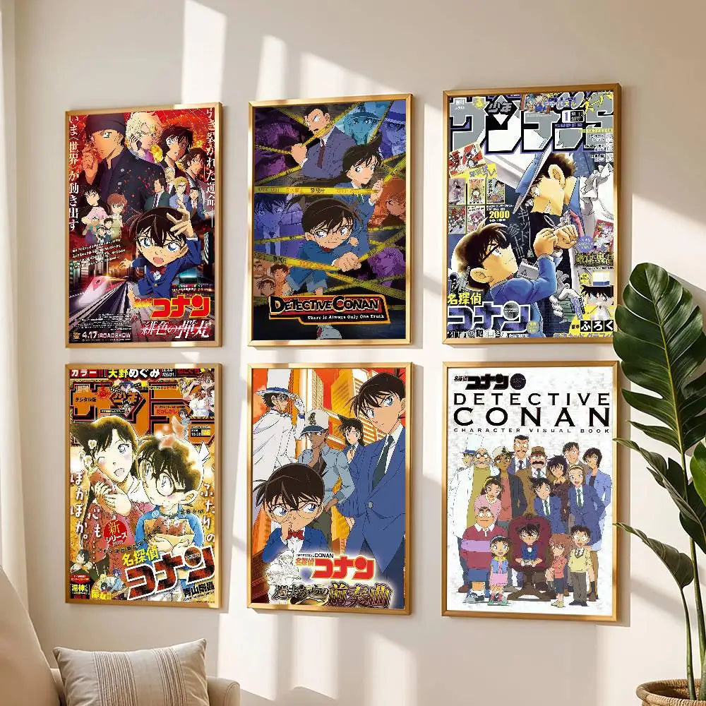 1pc Japanese Detective Conan Anime Movie Poster Print For Bedroom Living Room Home Decor Painting Wall Art HD Picture Mural
