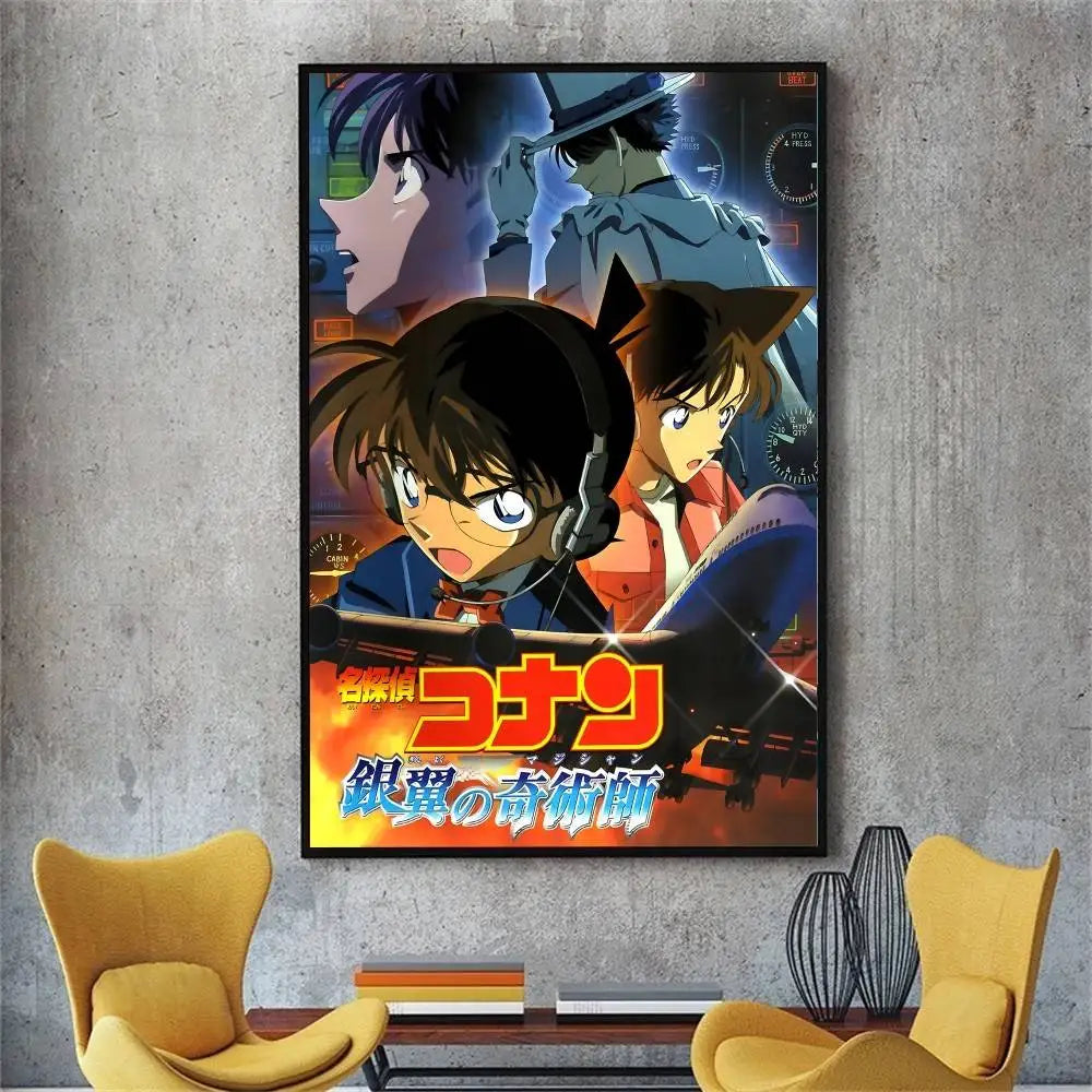 Japanese Detective Conan Poster No Framed Poster Kraft Club Bar Paper Vintage Poster Wall Art Painting Bedroom Study Stickers