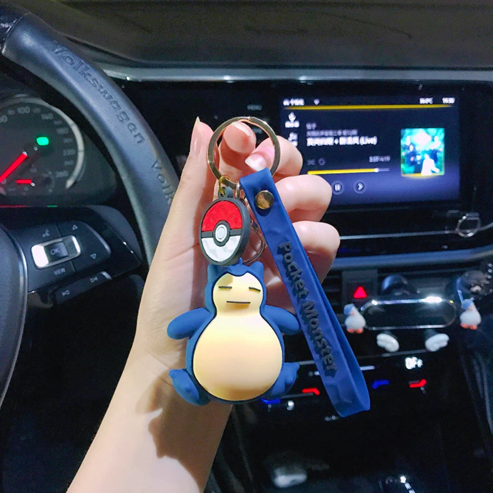 Pokémon Keychain Set - Cute Pikachu & Friends Q Version Keyring, Anime Backpack Charm, Kawaii Gift for Fans & Couples (Birthday
