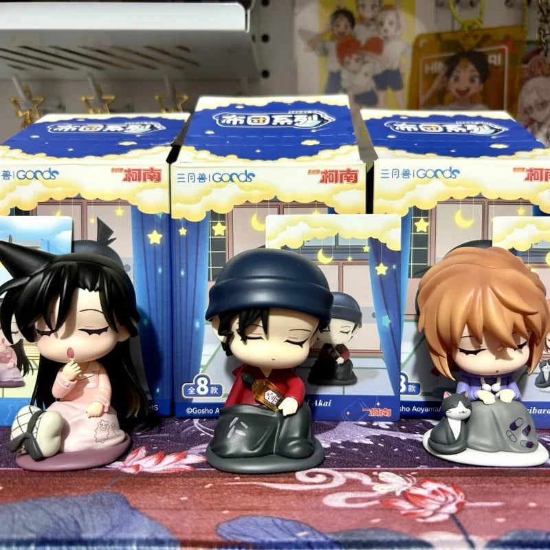 Genuine GOODS Detective Conan Cloth Group Series intersting Box Shinichi Mauryan Kiddo Hand Figure Ornament