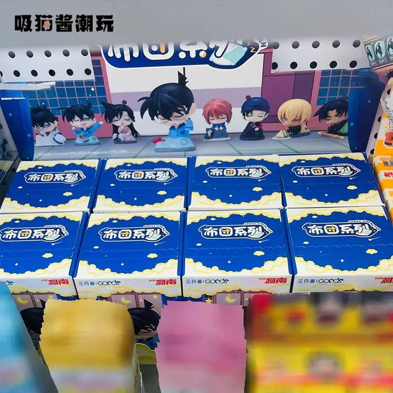 Genuine GOODS Detective Conan Cloth Group Series intersting Box Shinichi Mauryan Kiddo Hand Figure Ornament