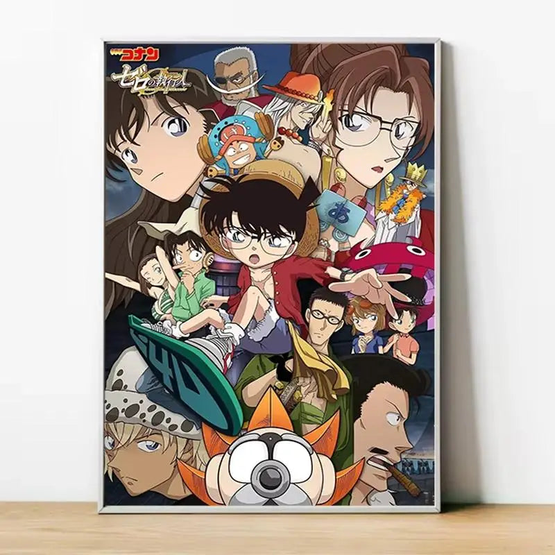 Detective Conan Canvas Poster  Anime Wall Art Decor for Home Room Interior Painting Accessory