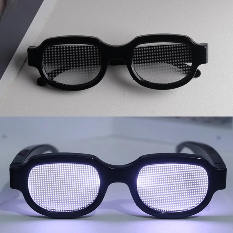 Anime Detective Conan LED Light Up Glasses Color Change Kawaii Luminous Crossdresser Glasses Cosplay Men Novelty Costumes Gift