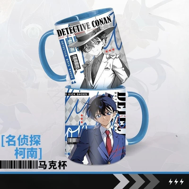 Detective Conan Shinichi Kudo Kaitou Kid Anime Two-dimensional Cartoon Pattern Ceramic Mug Handsome Water Mug Holiday Gift