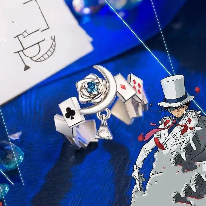 New Detective Conan Kuroba Kaito two-dimensional anime peripherals creative personality card shape adjustable finger day gifts